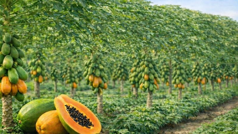 पपीता की खेती करने पर बिहार सरकार दे रही ₹45 हजार प्रति हेक्टेयर।